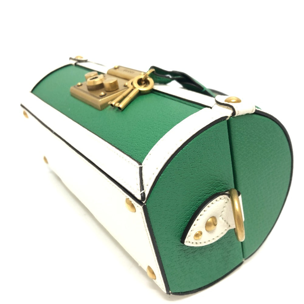 GUCCI Handbag 723801 leather green logo golf ball case Women Used Authentic