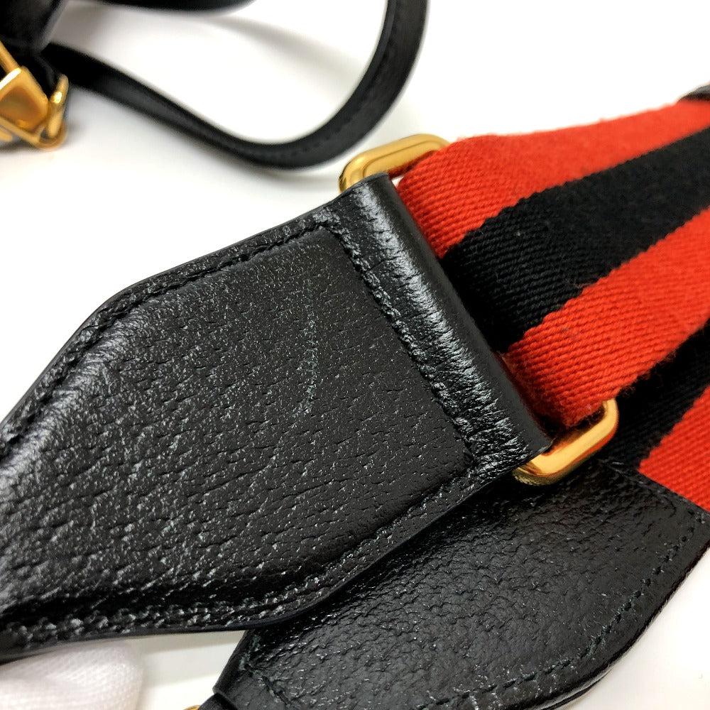GUCCI Handbag 655661 leather black Diana Mini Bamboo Women Used Authentic
