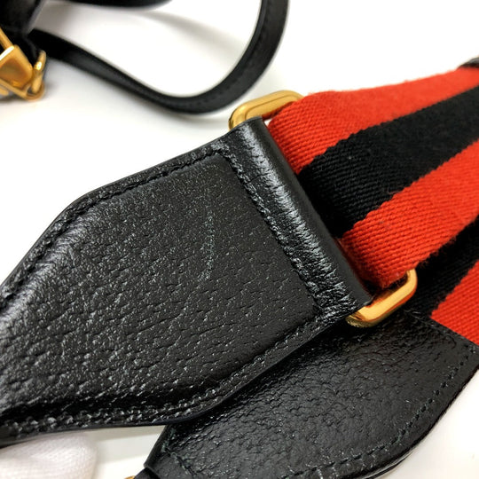 GUCCI Handbag 655661 leather black Diana Mini Bamboo Women Used Authentic