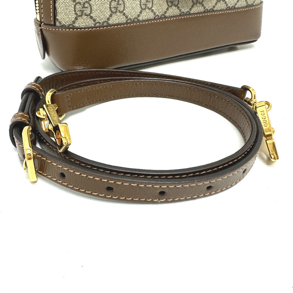GUCCI Handbag 621220 GG Supreme Canvas Brown Horsebit Women Used Authentic