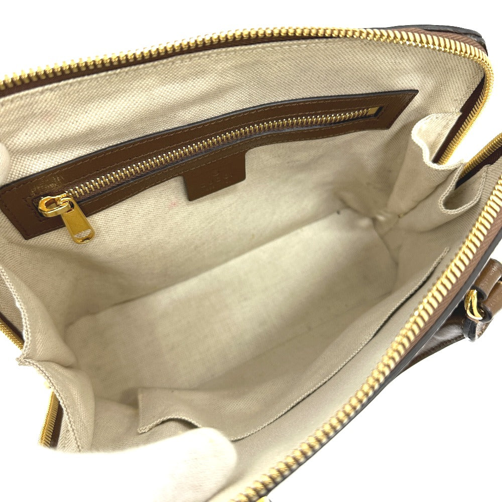 GUCCI Handbag 621220 GG Supreme Canvas Brown Horsebit Women Used Authentic