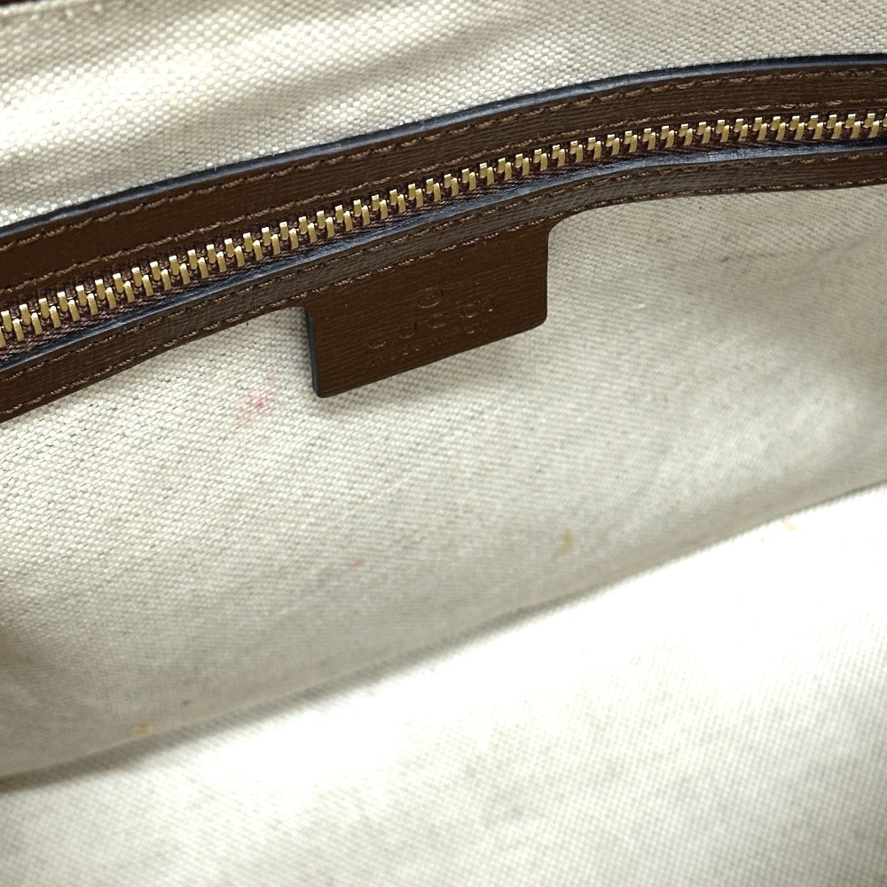 GUCCI Handbag 621220 GG Supreme Canvas Brown Horsebit Women Used Authentic