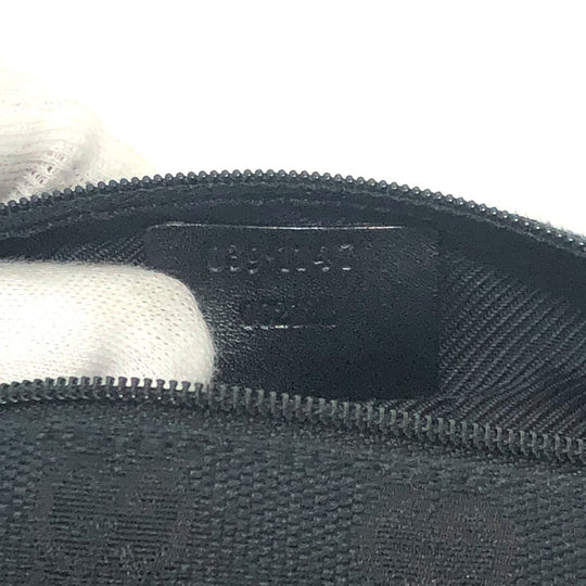 GUCCI Pouch 039-1147 canvas black GGpattern mini bag
