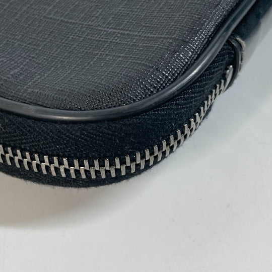 GUCCI Clutch bag 194297 PVC, Leather/PVC black Bag Interlocking G mens Used Authentic