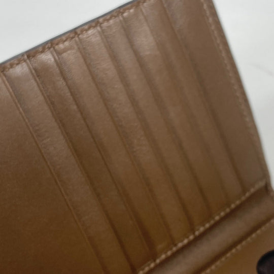 GUCCI passport case 346079 leather Brown Guccissima logo mens Used Authentic