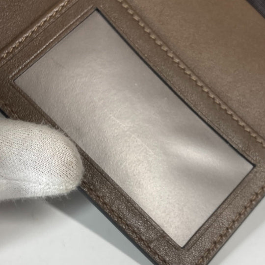 GUCCI passport case 346079 leather Brown Guccissima logo mens Used Authentic