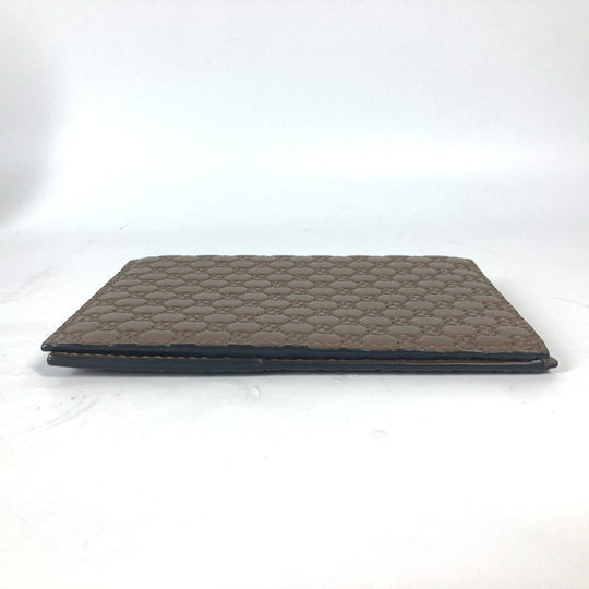 GUCCI passport case 346079 leather Brown Guccissima logo mens Used Authentic