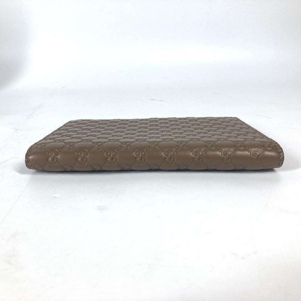 GUCCI passport case 346079 leather Brown Guccissima logo mens Used Authentic
