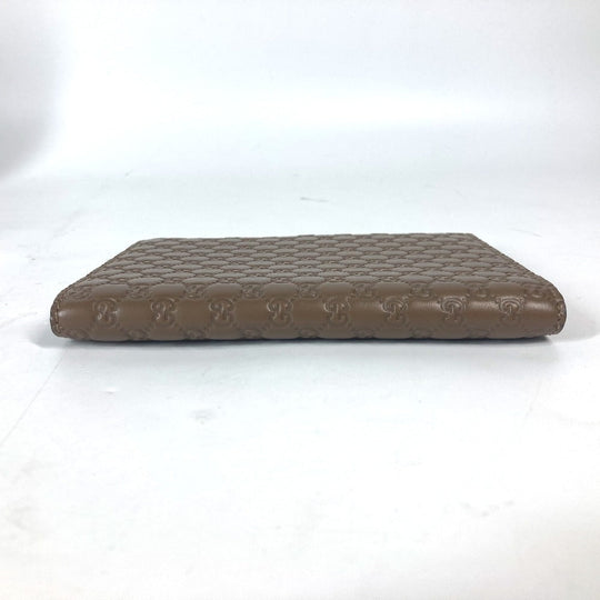 GUCCI passport case 346079 leather Brown Guccissima logo mens Used Authentic