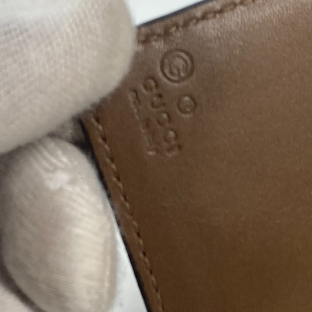 GUCCI passport case 346079 leather Brown Guccissima logo mens Used Authentic