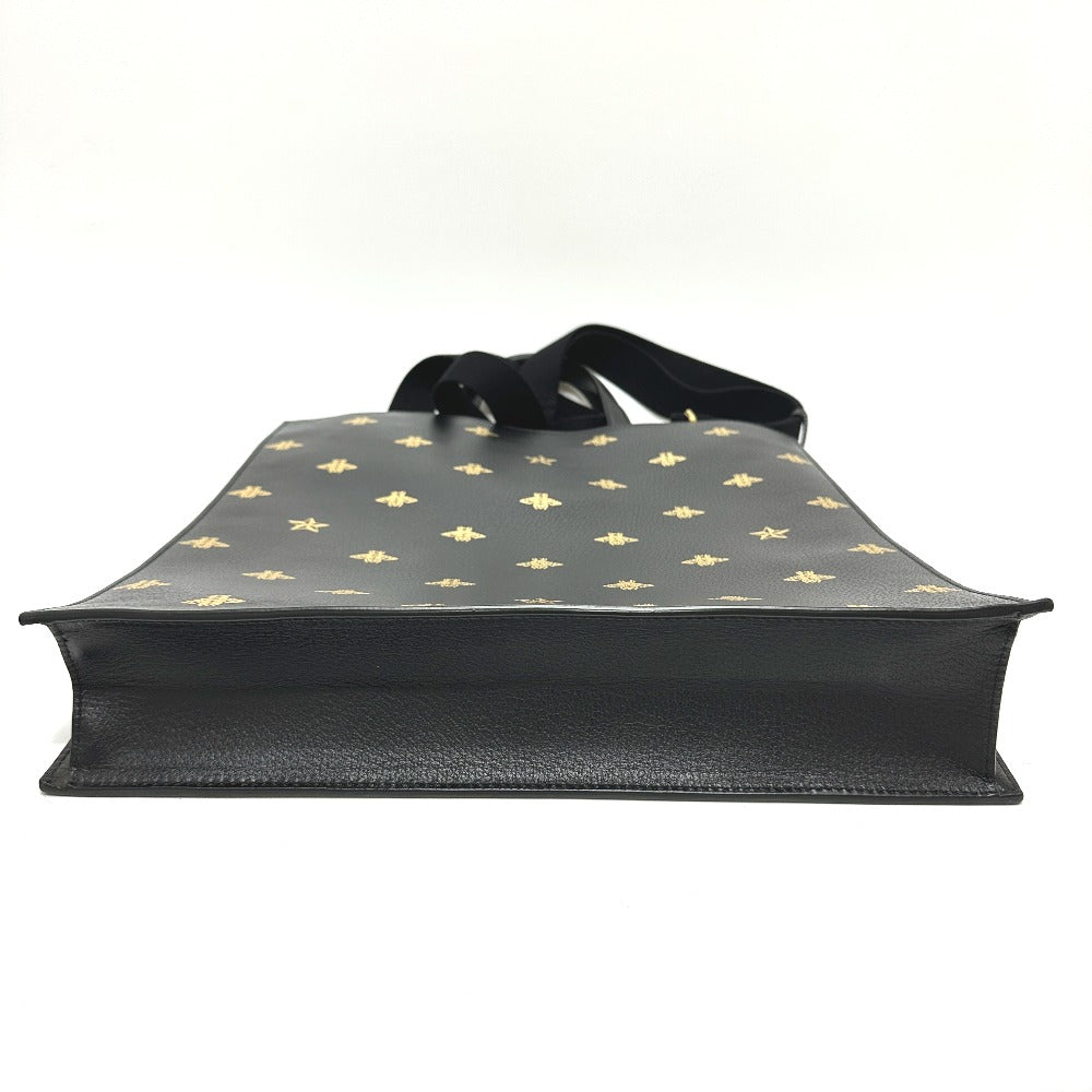 GUCCI Tote Bag 495444 leather black Bee & Star mens Used Authentic
