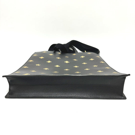 GUCCI Tote Bag 495444 leather black Bee & Star mens Used Authentic