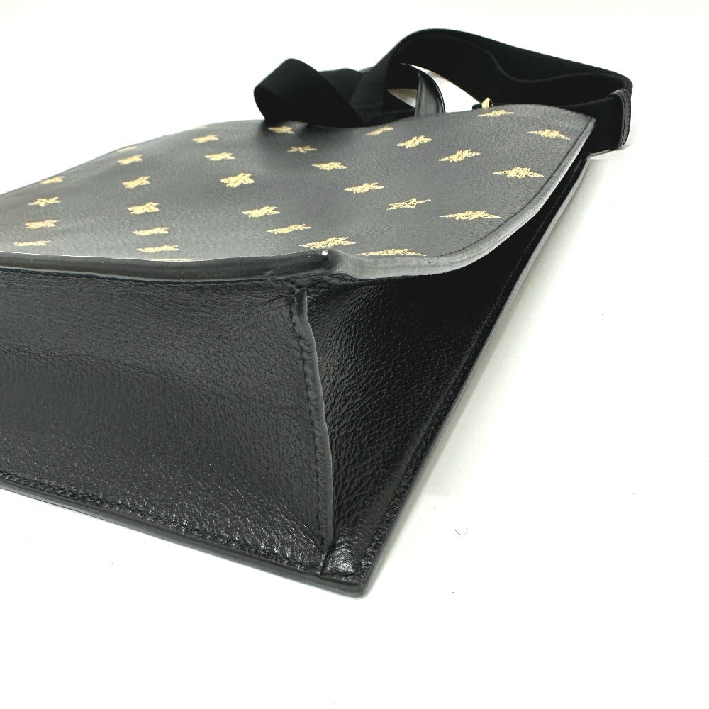 GUCCI Tote Bag 495444 leather black Bee & Star mens Used Authentic