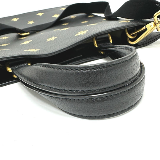 GUCCI Tote Bag 495444 leather black Bee & Star mens Used Authentic