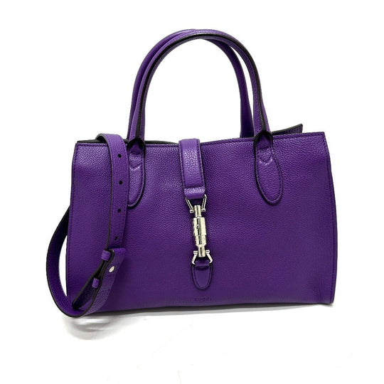 GUCCI Handbag 365460 leather purple New Jackie