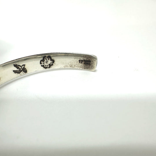 GUCCI Bangle 454287 SV925 Silver Blind for love Women 17 Used Authentic