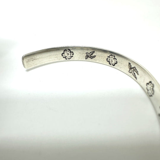 GUCCI Bangle 454287 SV925 Silver Blind for love Women 17 Used Authentic