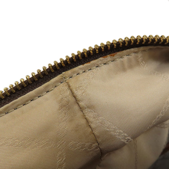 MICHAEL KORS Backpack PVC Brown MK signature Women Used Authentic