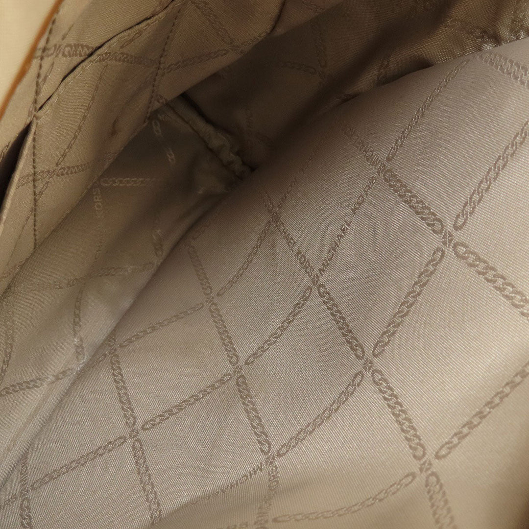 MICHAEL KORS Backpack PVC Brown MK signature Women Used Authentic