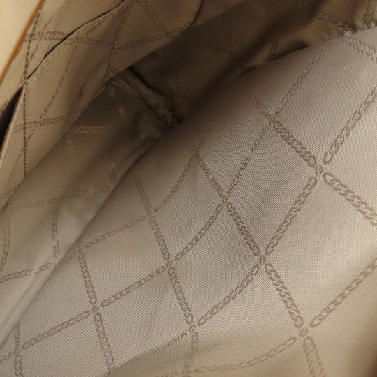 MICHAEL KORS Backpack PVC Brown MK signature Women Used Authentic