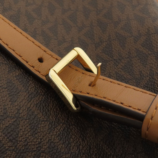 MICHAEL KORS Backpack PVC Brown MK signature Women Used Authentic