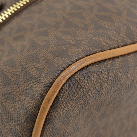 MICHAEL KORS Backpack PVC Brown MK signature Women Used Authentic