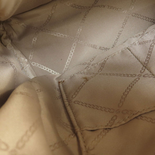 MICHAEL KORS Backpack PVC Brown MK signature Women Used Authentic