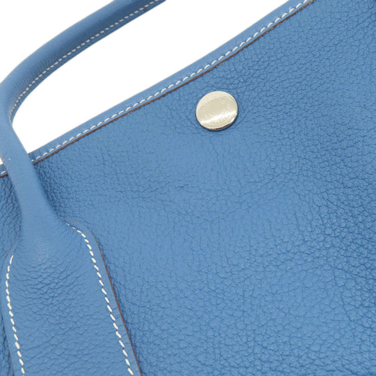 HERMES Tote Bag Negonda blue Garden Party PM Blue type SilverMetal Women Used Authentic