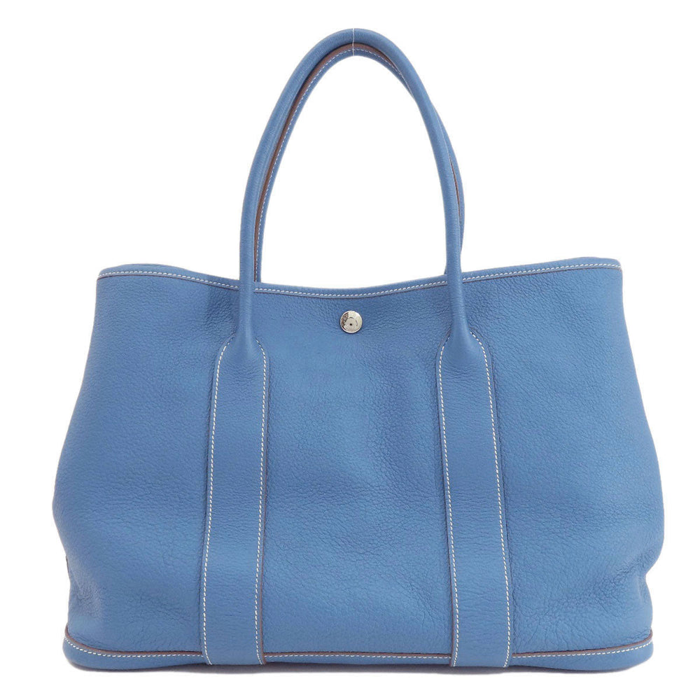 HERMES Tote Bag Negonda blue Garden Party PM Blue type SilverMetal Women Used Authentic
