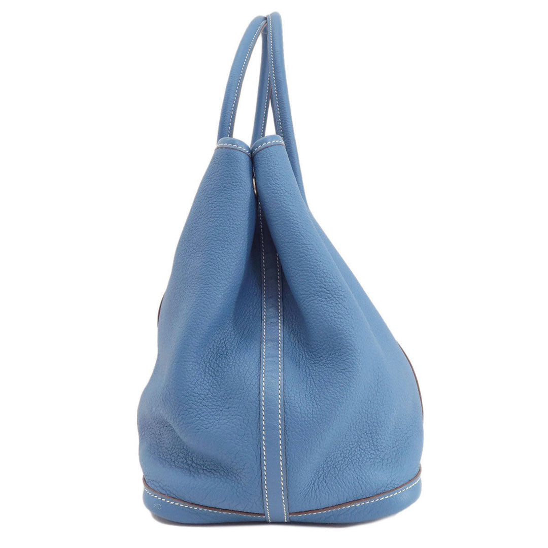 HERMES Tote Bag Negonda blue Garden Party PM Blue type SilverMetal Women Used Authentic