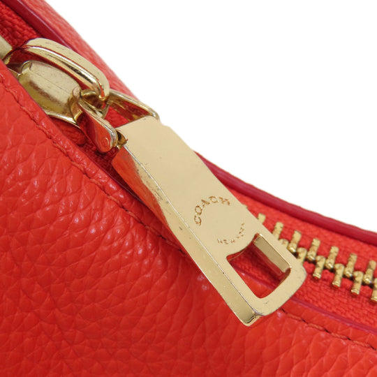 COACH Shoulder Bag F38250 leather Red 2WAY Women Used Authentic