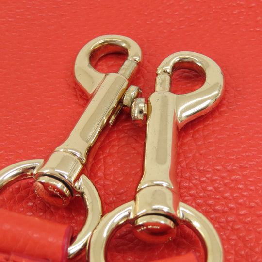 COACH Shoulder Bag F38250 leather Red 2WAY Women Used Authentic