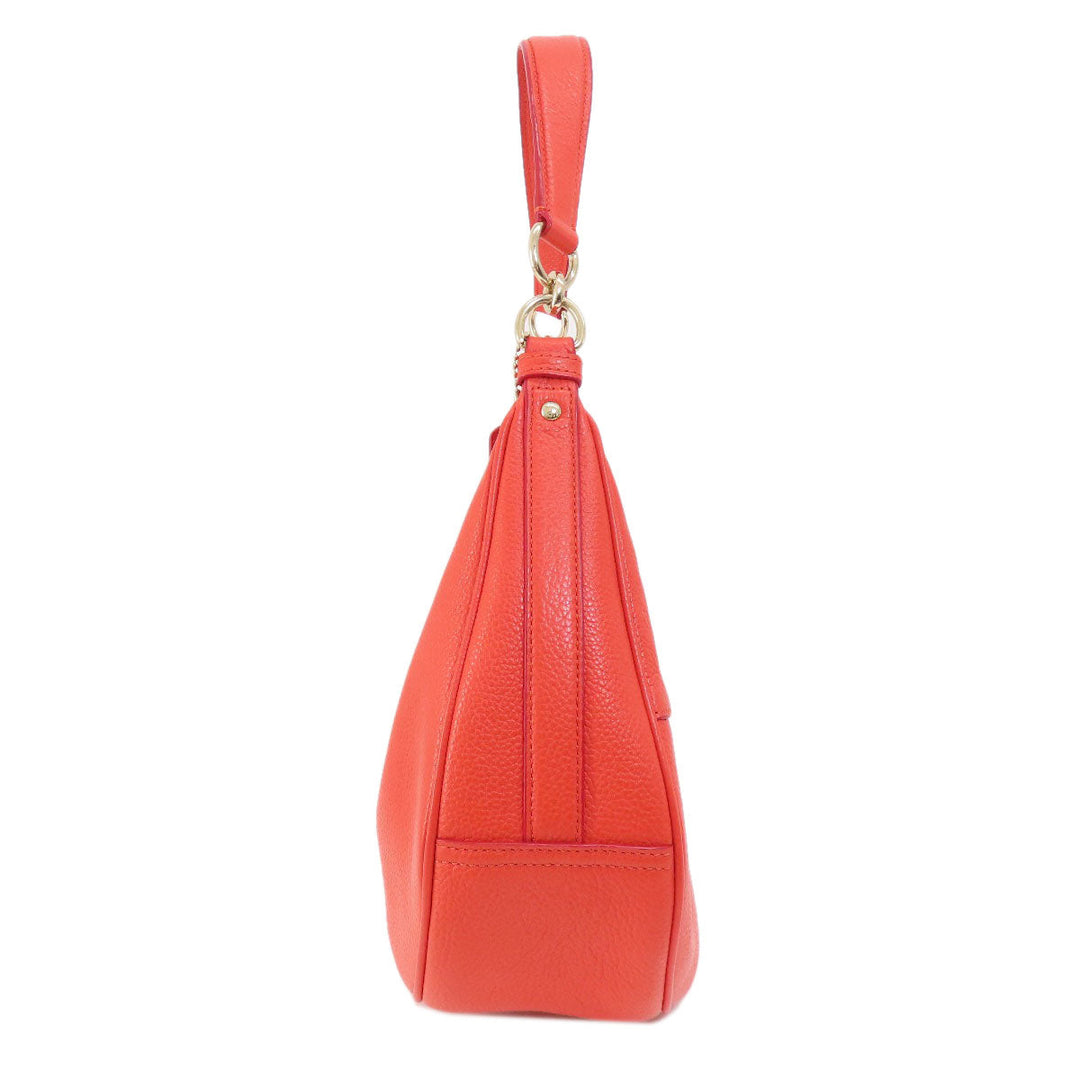 COACH Shoulder Bag F38250 leather Red 2WAY Women Used Authentic