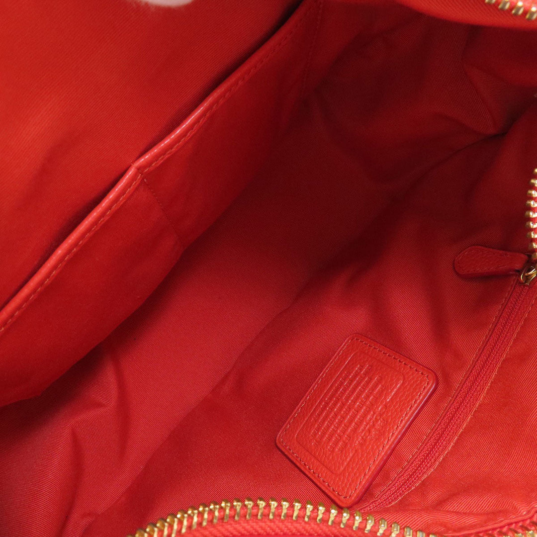 COACH Shoulder Bag F38250 leather Red 2WAY Women Used Authentic
