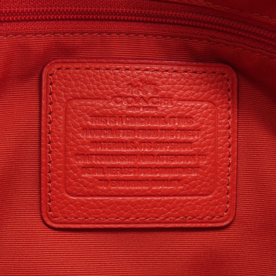 COACH Shoulder Bag F38250 leather Red 2WAY Women Used Authentic