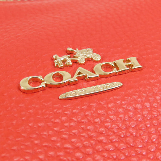 COACH Shoulder Bag F38250 leather Red 2WAY Women Used Authentic