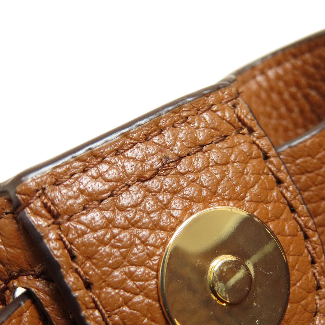 MICHAEL KORS Handbag leather Brown logoMetal 2WAY Women Used Authentic