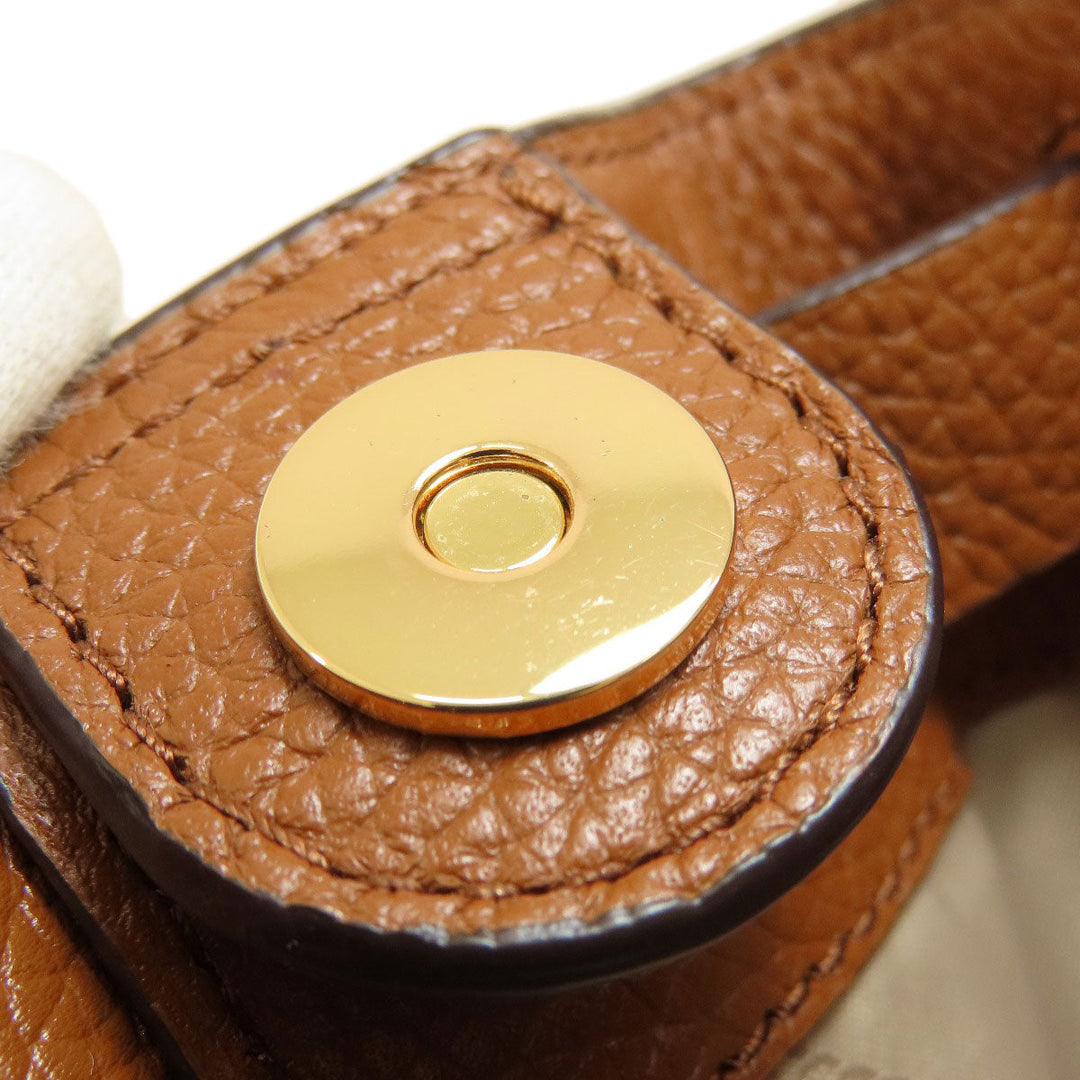 MICHAEL KORS Handbag leather Brown logoMetal 2WAY Women Used Authentic