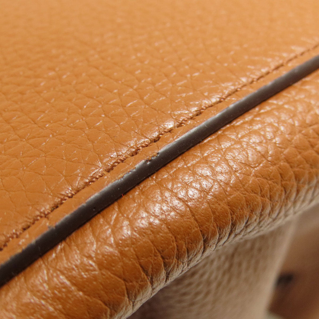 MICHAEL KORS Handbag leather Brown logoMetal 2WAY Women Used Authentic