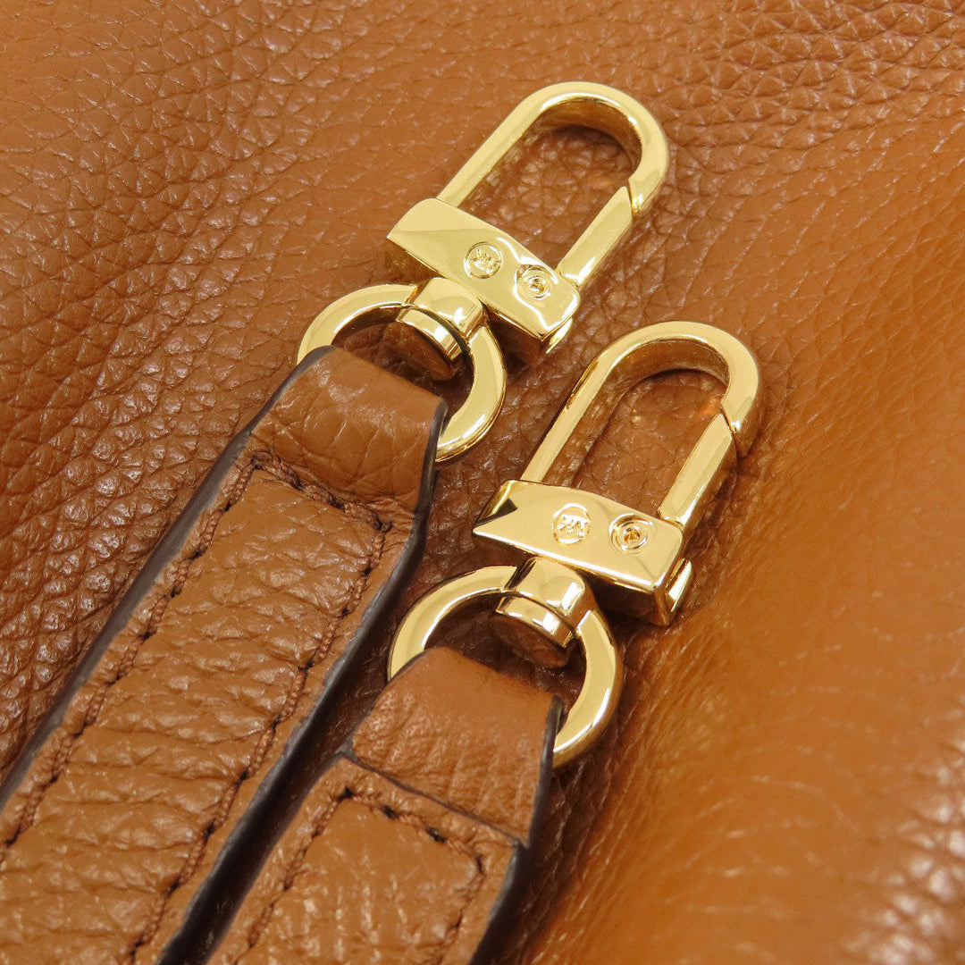 MICHAEL KORS Handbag leather Brown logoMetal 2WAY Women Used Authentic