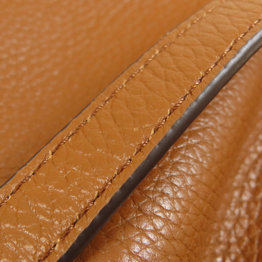 MICHAEL KORS Handbag leather Brown logoMetal 2WAY Women Used Authentic