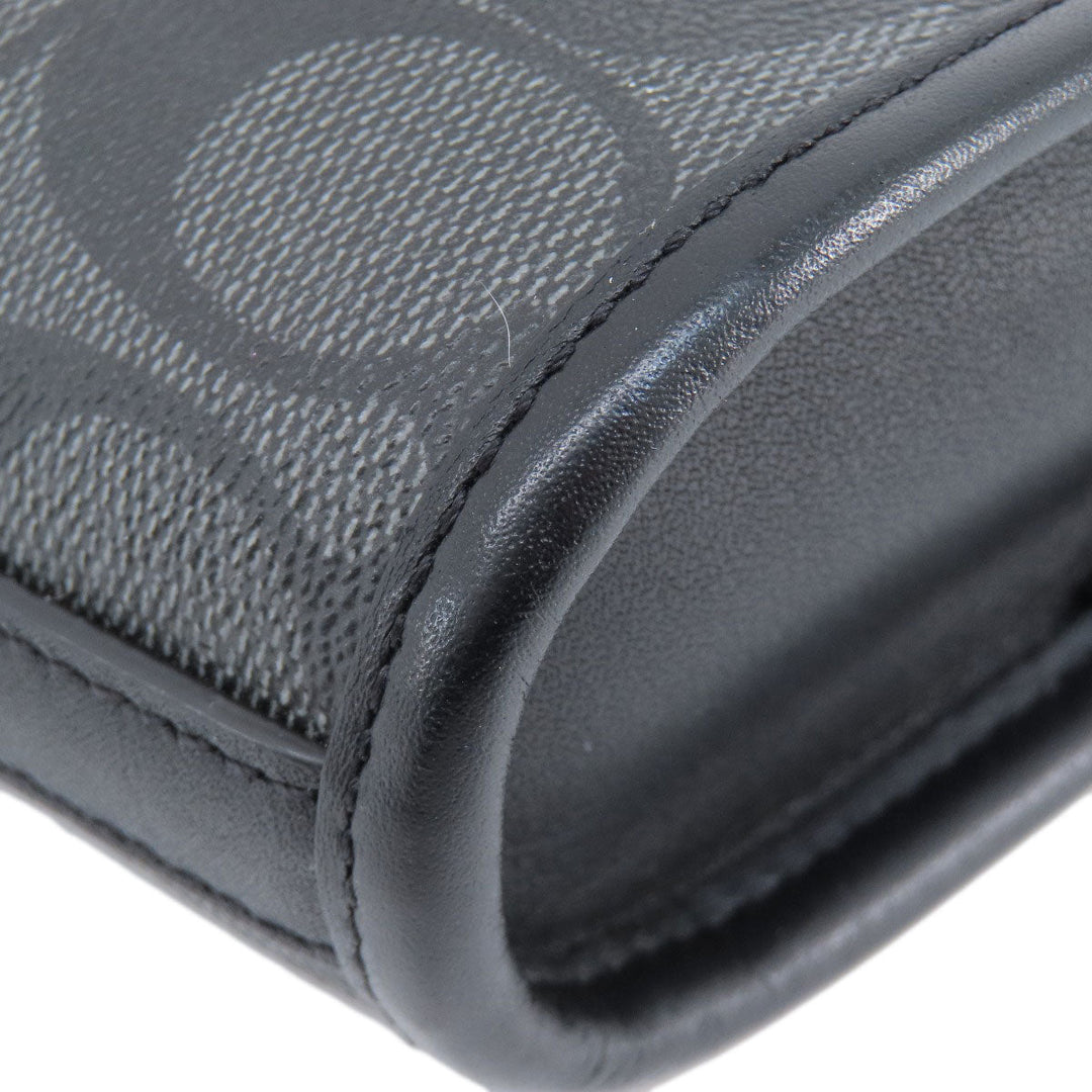 COACH Shoulder Bag C3134 PVC, Leather black Truck Small mens Used Authentic