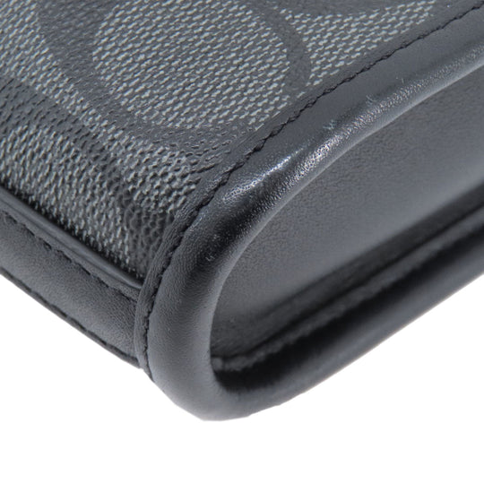 COACH Shoulder Bag C3134 PVC, Leather black Truck Small mens Used Authentic