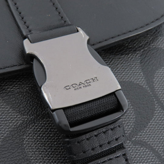 COACH Shoulder Bag C3134 PVC, Leather black Truck Small mens Used Authentic