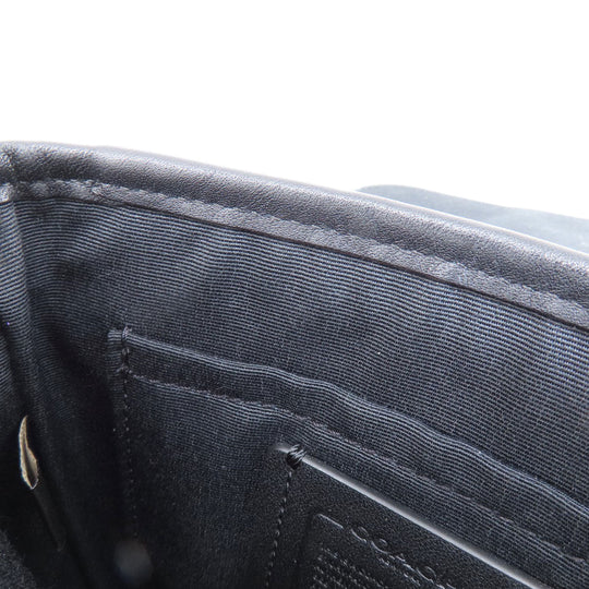 COACH Shoulder Bag C3134 PVC, Leather black Truck Small mens Used Authentic