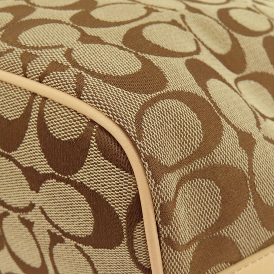 COACH Tote Bag 23465 canvas Brown Signature Women Used Authentic