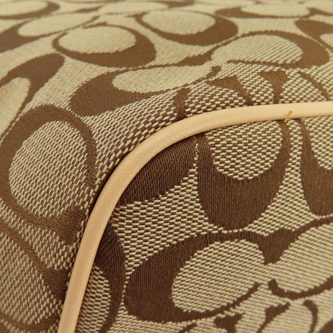 COACH Tote Bag 23465 canvas Brown Signature Women Used Authentic