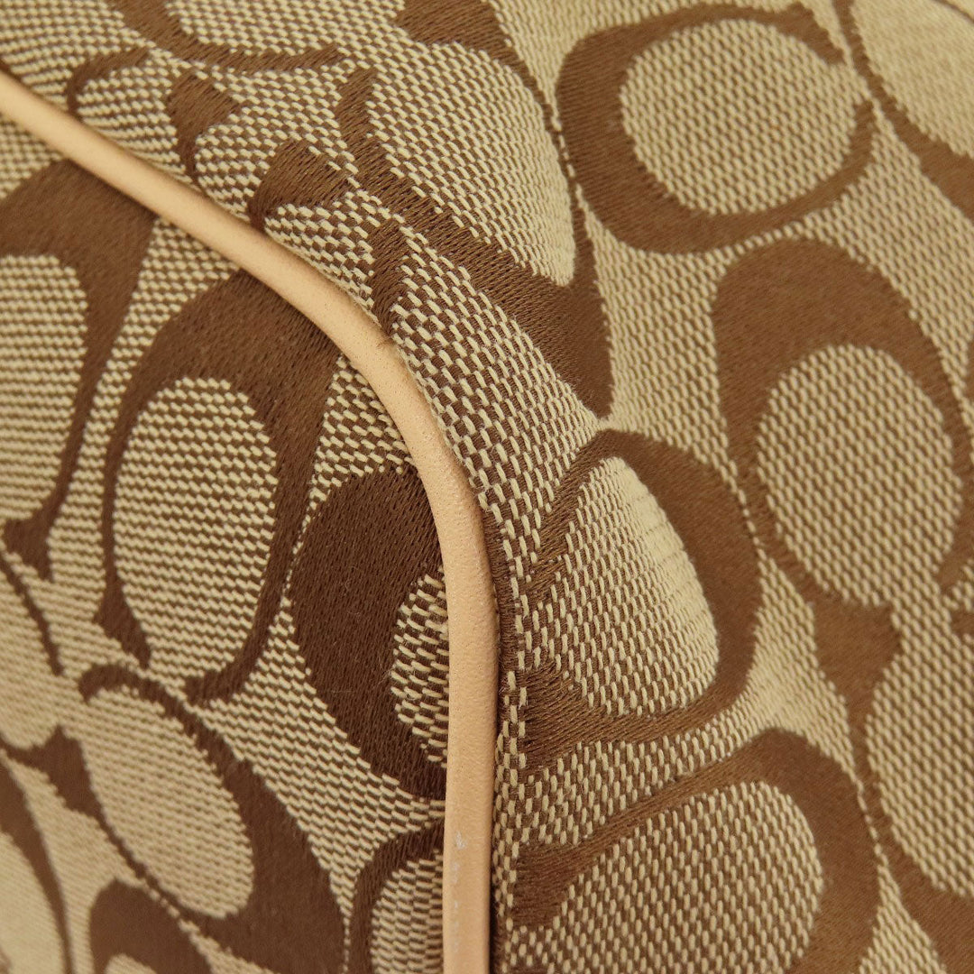 COACH Tote Bag 23465 canvas Brown Signature Women Used Authentic