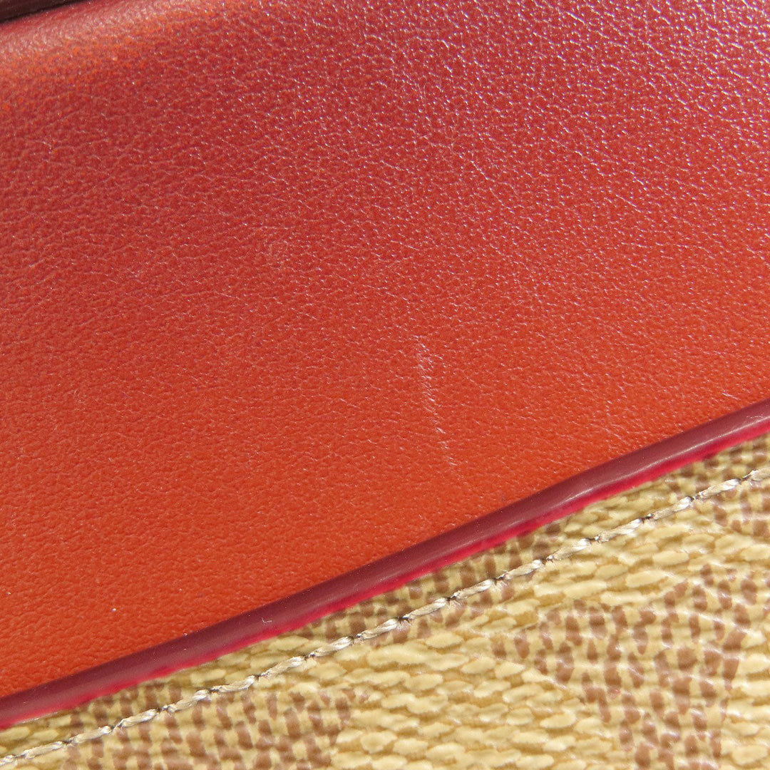 COACH Shoulder Bag 31208 PVC Brown Signature Women Used Authentic