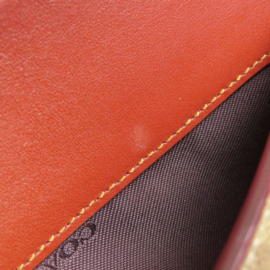 COACH Shoulder Bag 31208 PVC Brown Signature Women Used Authentic